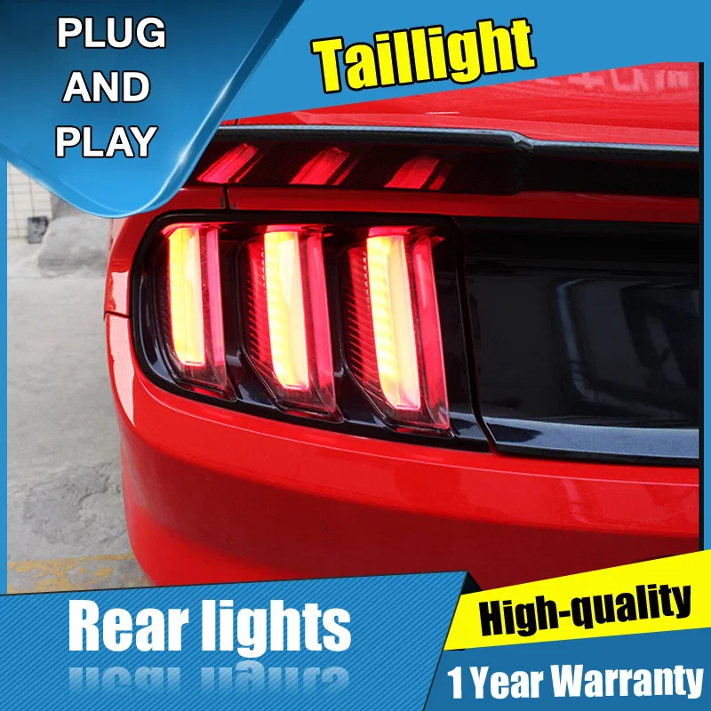 2 шт. автомобильный Стайлинг для Ford Mustang LED задний фонарь 2015-2019 светодиодный +
