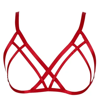 

Women Breast Belts Strappy Harness Bra Body Bondage Full Lingerie Punk Gothic Elastic Adjust Garter Belts Plus Size Cosplay Rave
