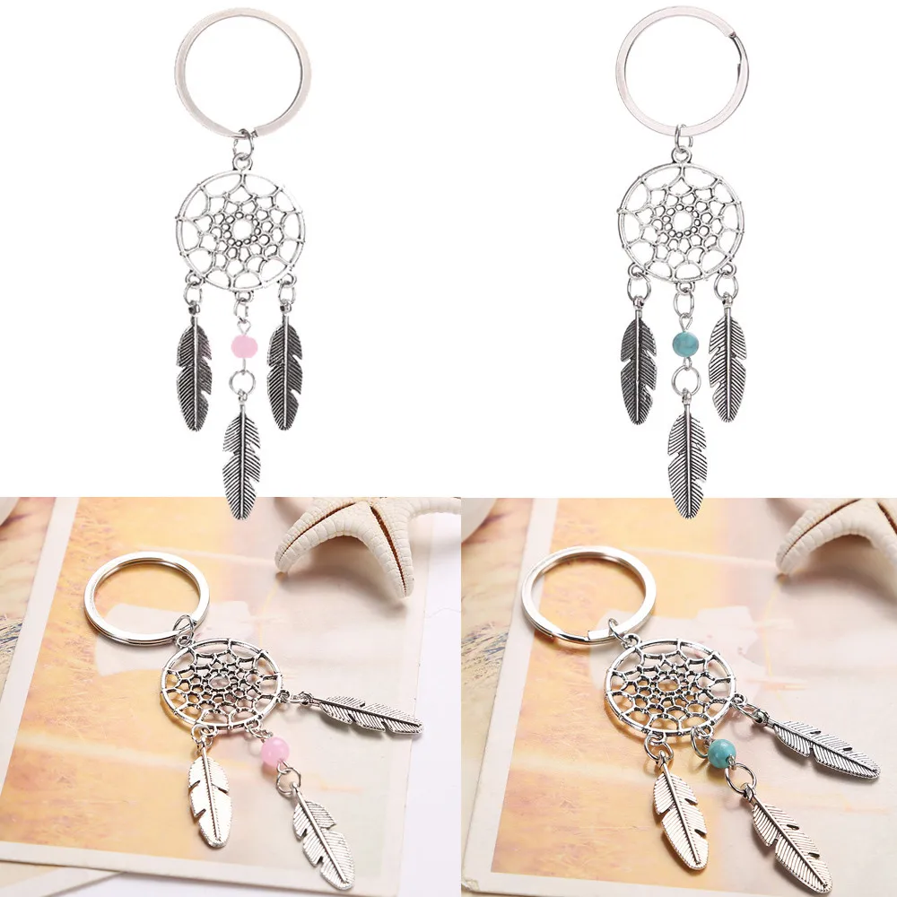 

Key Chain Ring Brelok Chaveiro Dream Catcher Feather Porte Cle Delicate Gifts Valentine's Day Couples Lovers Llaveros