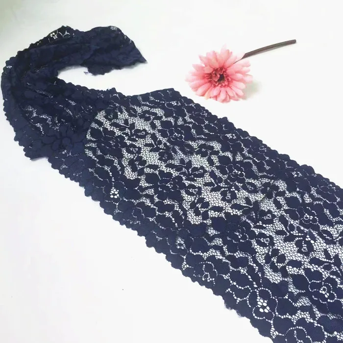 

22cm width elastic lace trim DIY ribbon lace swiss french lace bridal.headband,garter