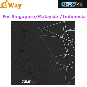 

2019 Newest T95 MAX Android 8.1 H6 Quad Core H.265 Smart TV Box with malaysia myiptv Singapore IPTV Indonesia 190 Channels