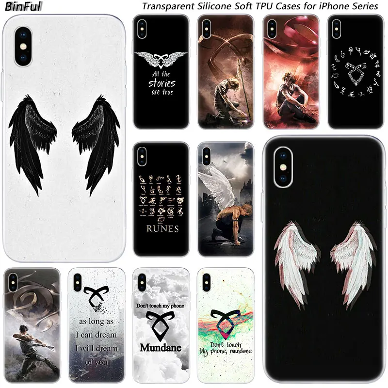 

Hot Shadowhunters Soft Silicone Fashion Transparent Case for Apple iPhone 11 Pro XS MAX XR X 7 8 Plus 6 6s Plus 5 5C 5S SE Cover