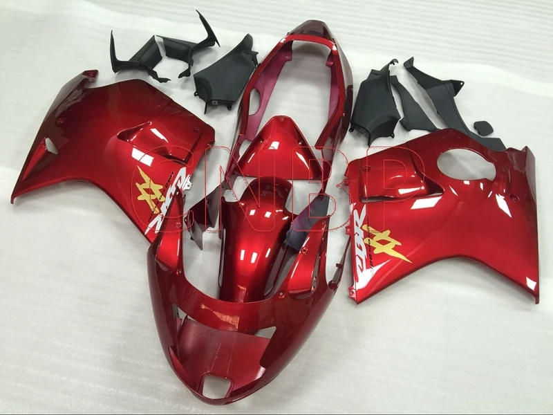 Обтекатели CBR1100 XX 1996 2005 красные CBR 1100 2000 Пластиковые обтекатели без краски|Полные
