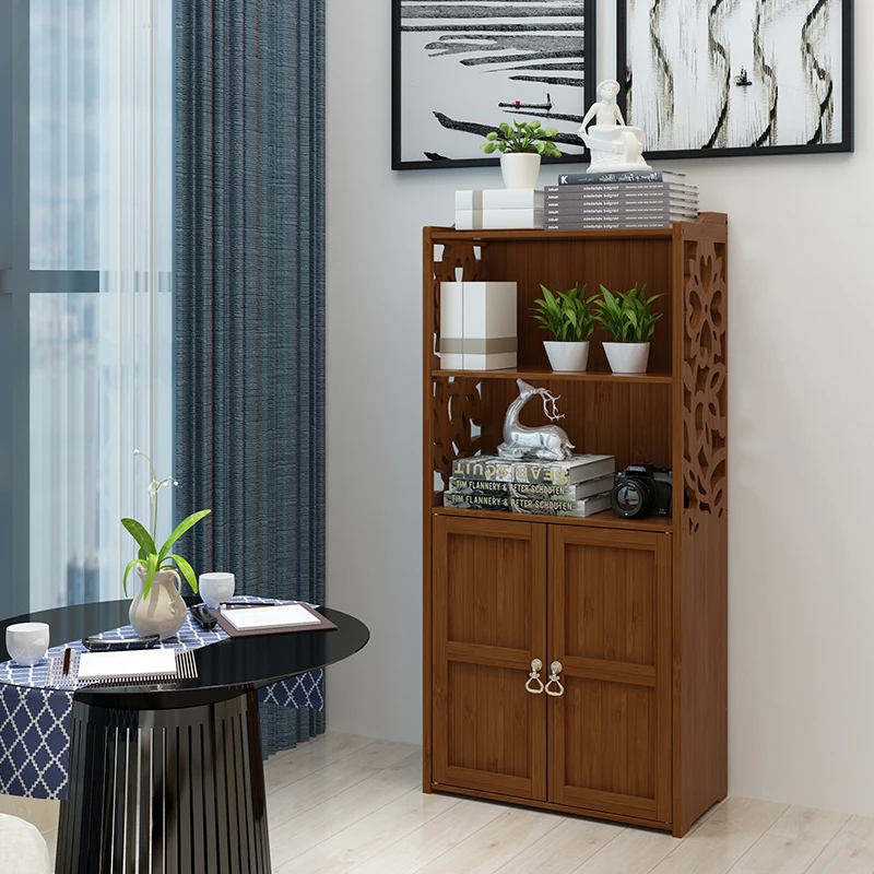 cheap American Bamboo Bookcase Shelf Free Combination Bamboo Racks Storage Bookcases Lattice Counters Bookcases Decor