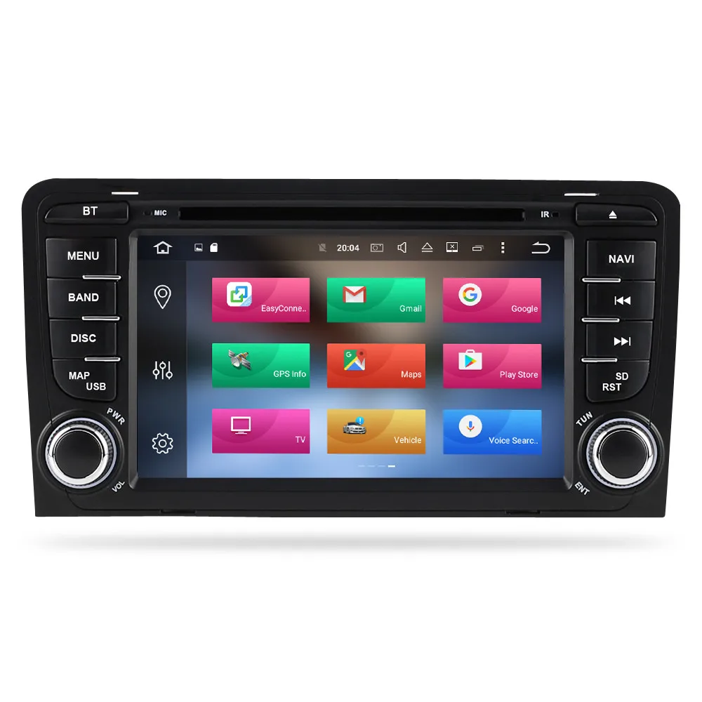 Best 7 "Android 9.0 car Radio GPS Navigation Player For Audi A3 S3 2003-2013 Auto Audio DVD Stereo Video Multimedia 4G RAM 10