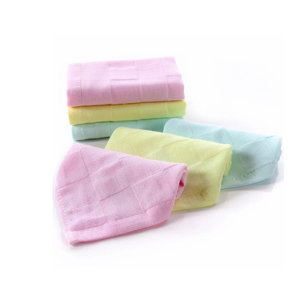 

1pc Solid Breathable Square Washcloth Soft Cotton Baby Infant Newborn Bath Towel Washcloth Feeding Wipe Cloth