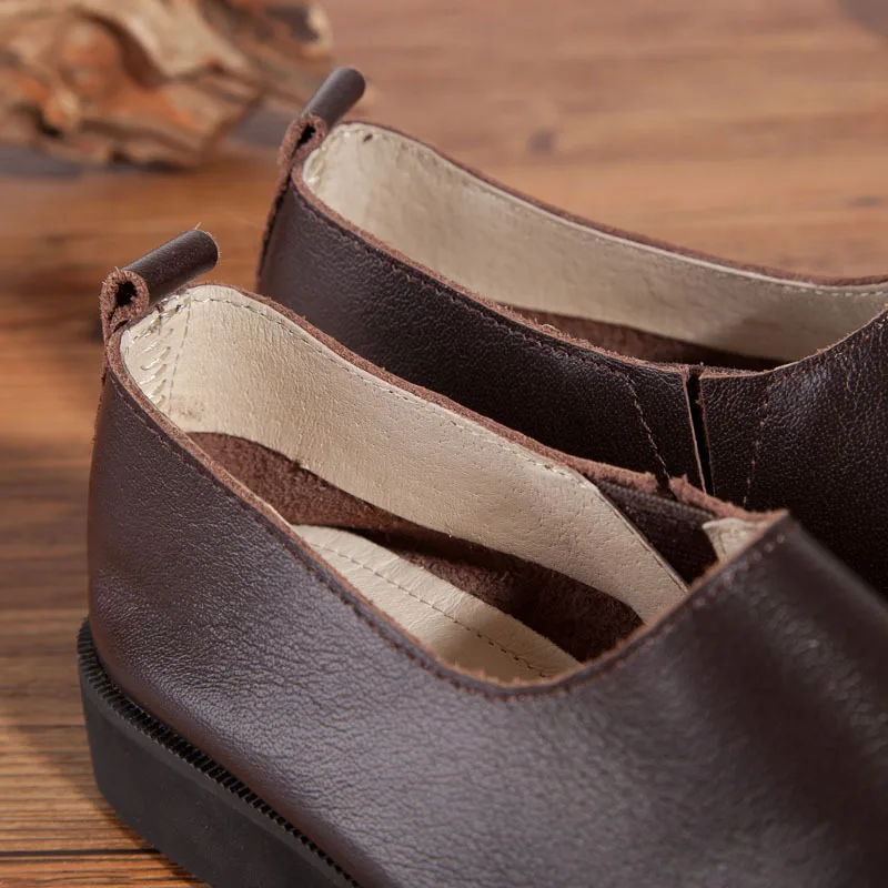 2016 Spring on the new literary Sen female simple Genuine leather women flat shoes high-quality lazy pedal shoes,Black&Coffee 2016 Spring on the new literary Sen female simple Genuine leather women flat shoes high-quality lazy pedal shoes,Black&Coffee