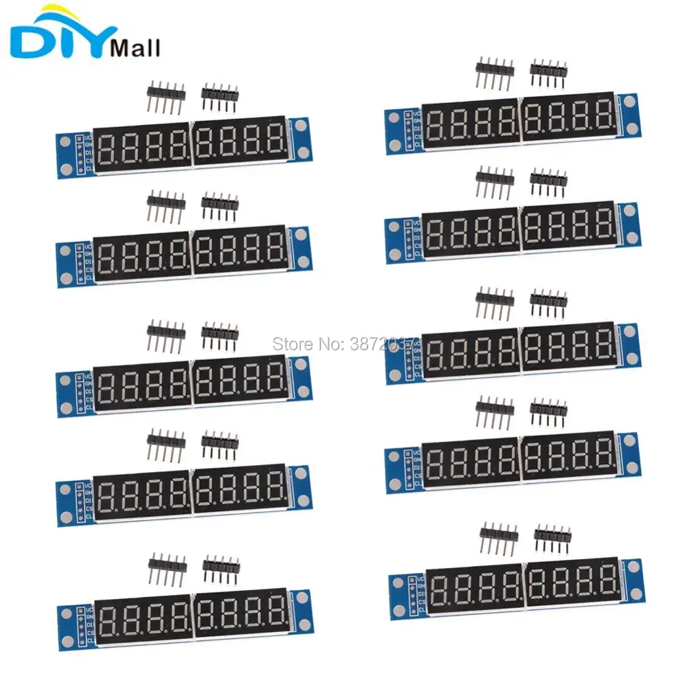 

10pcs/lot MAX7219 Digital Tube Display Module 0.36inch 8 Digit Red for Arduino