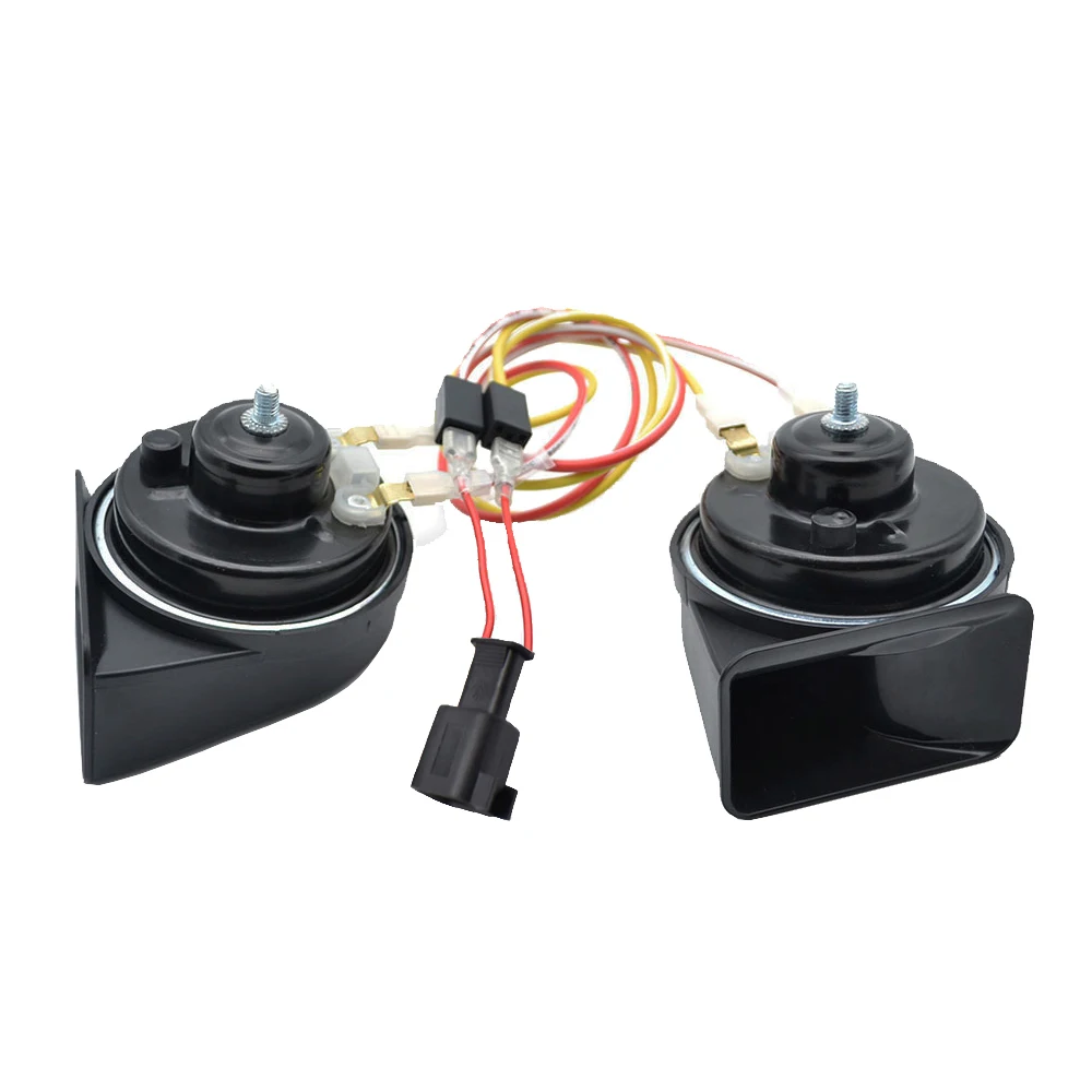 12V 410/510Hz high low tone 110-125db loud waterproof snail horn for Ford Explorer 2011 2012 2013 2014 2015 waterproof horn