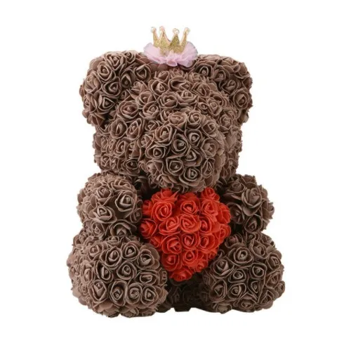 40cm Artificial Flowers Rose Bear Multicolor Plastic Foam Flower Teddy Valentines Day Gift Birthday Party Decorations | Дом и сад