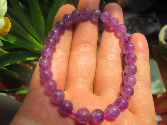 

(1pcs/lot) 100% NATURAL amethyst quartz crystal ball bracelet Hand catenary