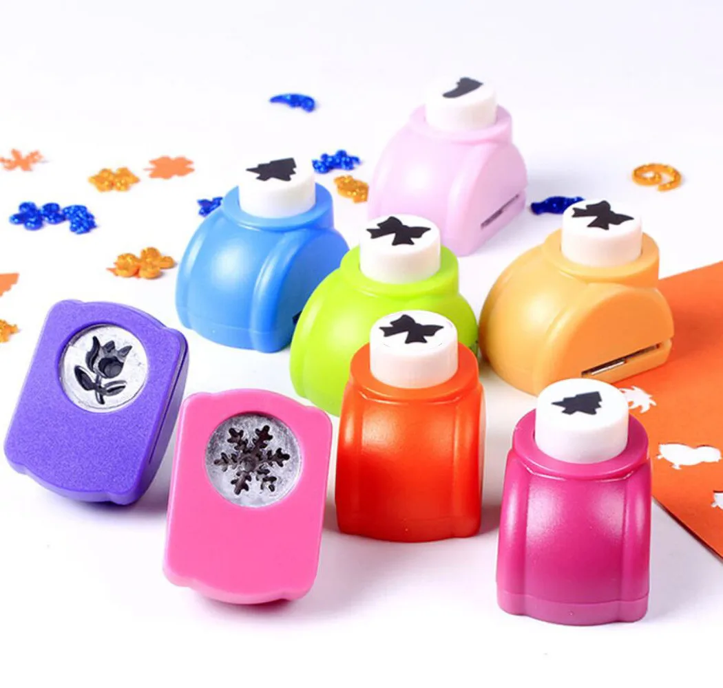 

1PC Hole Punch Craft Embossing DIY Paper Printing Card Cutter Shaper Scrapbook Device Mini Cutter Random Color Pattern#3$