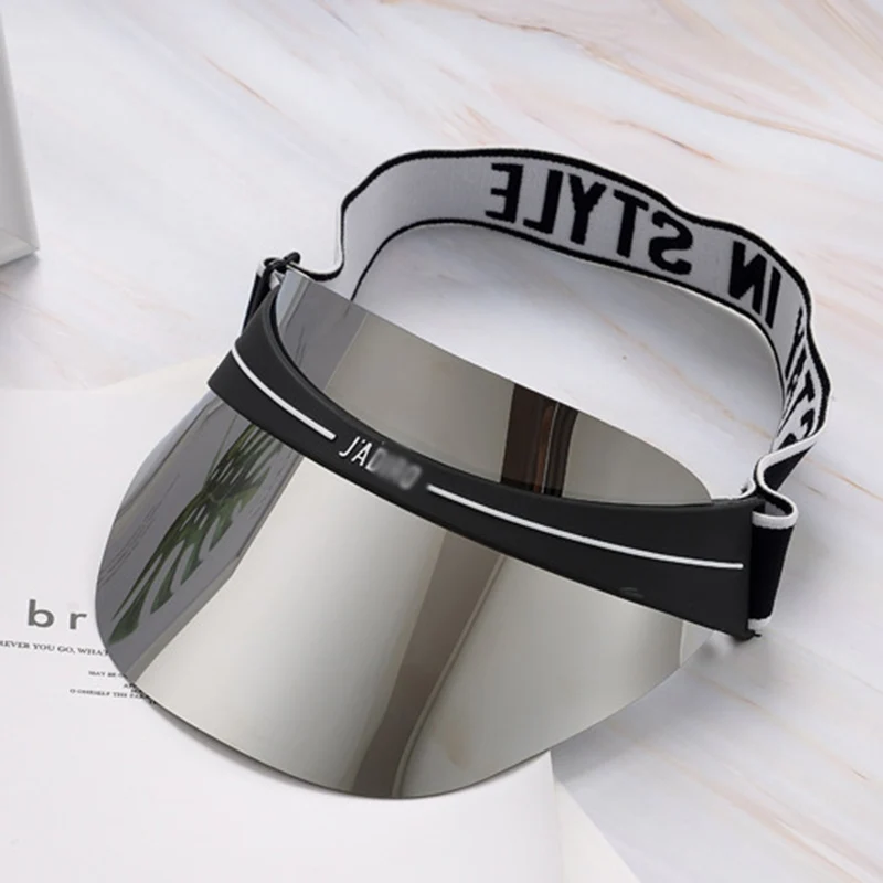 

Women Caps Visor Celebrity Inspired College Style Sun Hat Sunscreen UV Transparent Colorful Outdoor Toque Female Sunshade