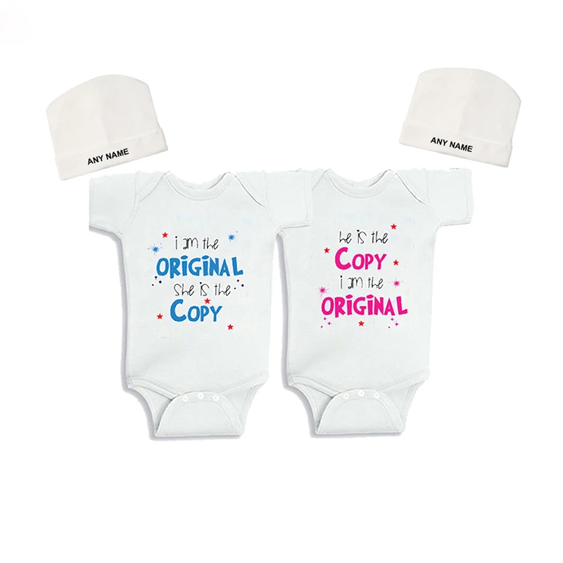 Culbutomind I am The Original She Is Copy Print Twins детский комбинезон боди костюм для близнецов