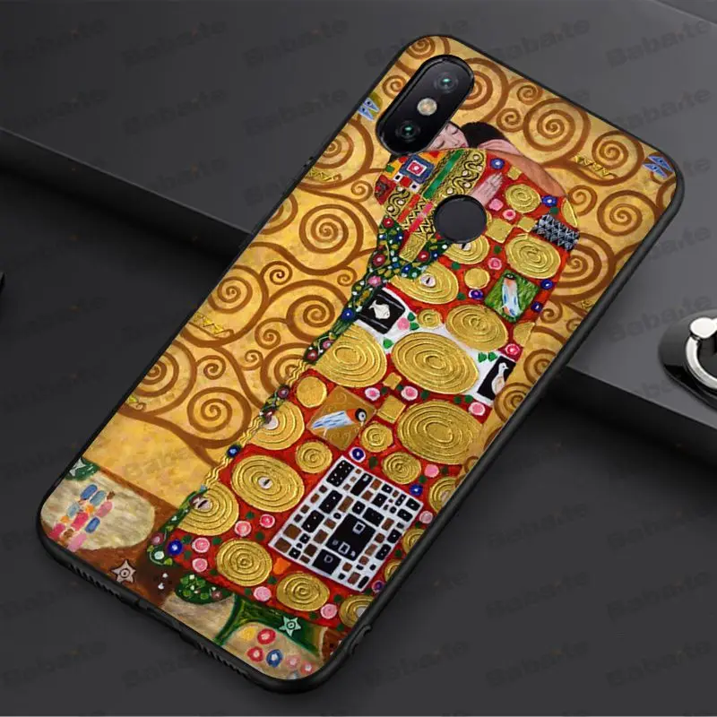 Babaite Kiss by Gustav Klimt дизайн черный ТПУ мягкий чехол для телефона redmi 5 plus 5A 6pro 4X note5A note4x note7 6A чехол - Цвет: A8