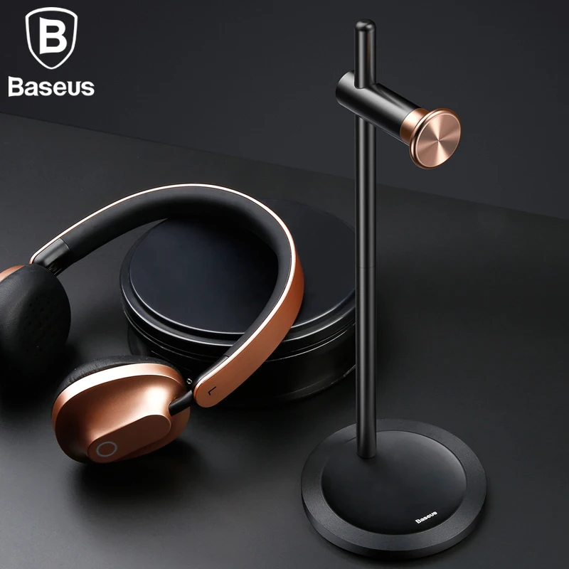 

Baseus Adjustable Headphone Holder Fashion Design Metal Texture Headphone stand Earphone Headset desktop Stand hanger