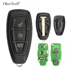 Okeytech 3 кнопки 433 МГц умный автомобиль дистанционного ключа для Ford Focus Fiesta Mondeo C-Max Kuga 2011 2012 2013 KR55 WK48801