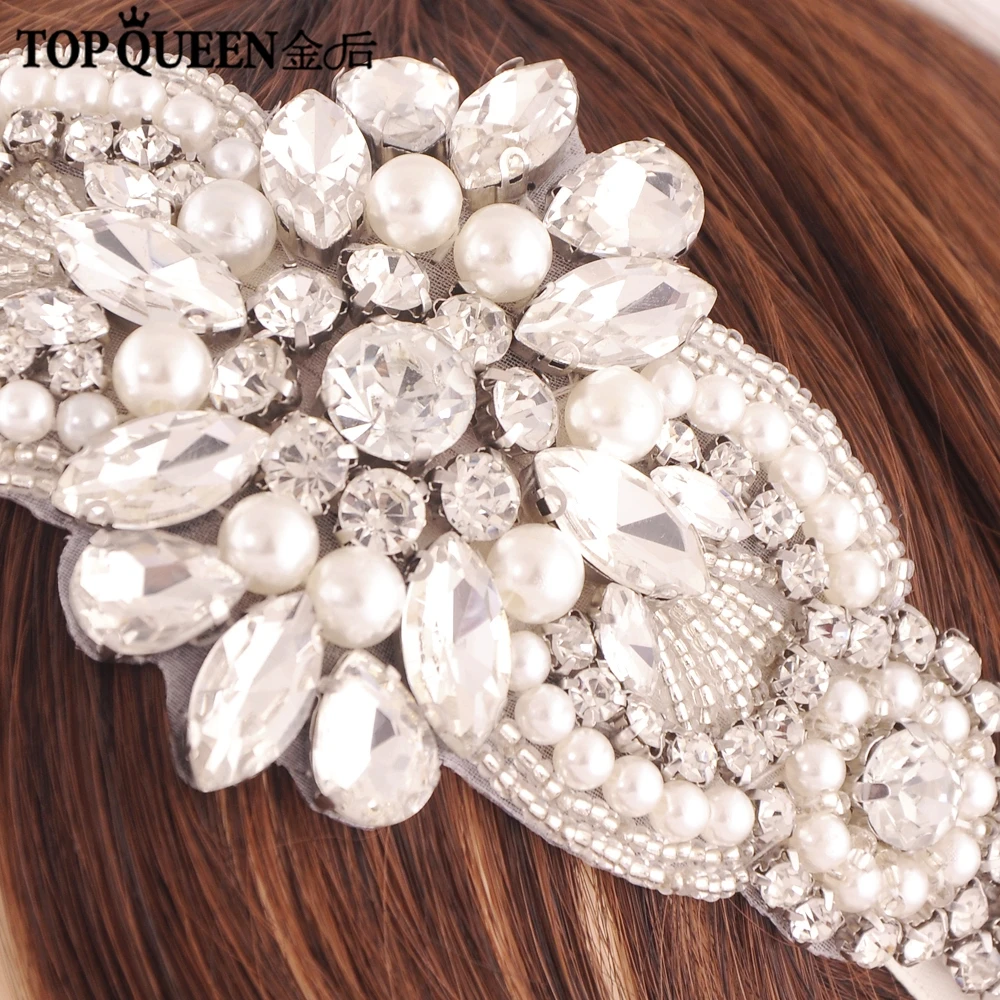 TOPQUEEN H05B Бесплатная доставка Свадебные повязки на голову свадебные аксессуары для волос с жемчугом и бриллиантами свадебные головные уборы
