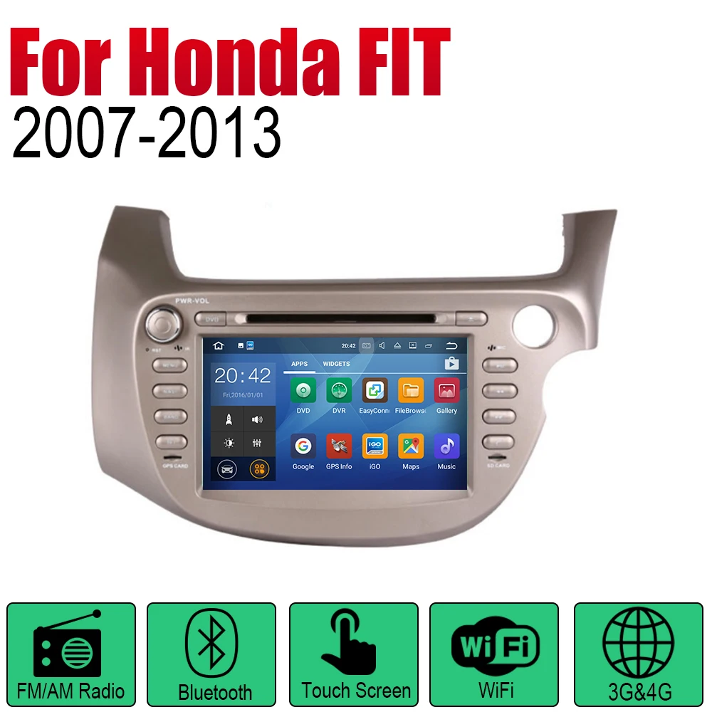 Авто радио автомобильный dvd-плеер на основе Android для Honda FIT JAZZ 2007 2008 2009 2010 2011 2012 2013 gps навигации BT карта стерео система RHD