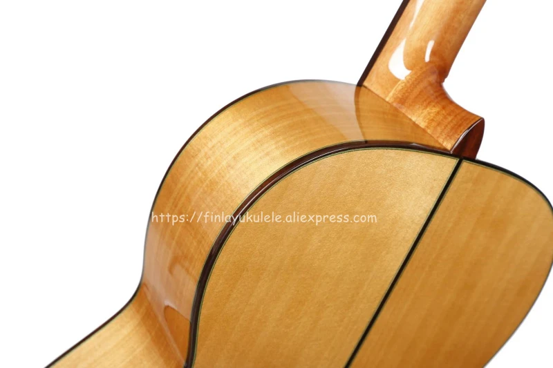 Handmade 39 inch Acoustic Flamenco guitar With Solid Spruce/Aguadze Body+STRINGS,Classical guitar AF65,2018 New arrival