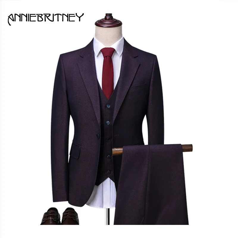 Burgundy Men Suit 2.1