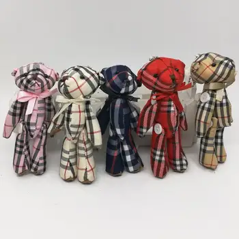 

11cm x12pcs lovely mini fabric teddy bear for cartoon bouquet packaging material cellphone candy gift