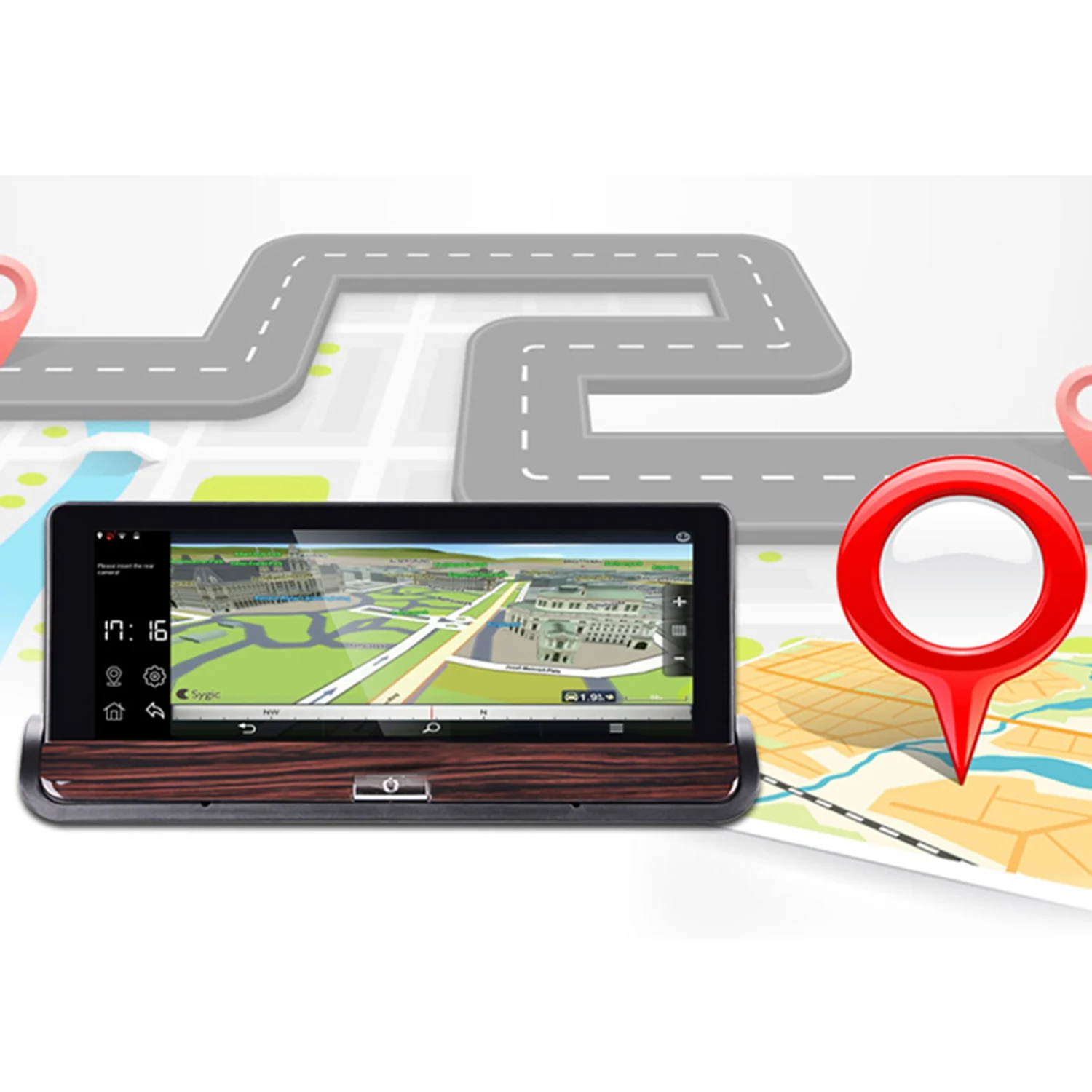 Full Hd Автомобильный видеорегистратор Gps Android 7 дюймов пресс Двойная камера Wifi авто камера Автомобильная центральная консоль автобус; грузовик; легковой автомобиль камера