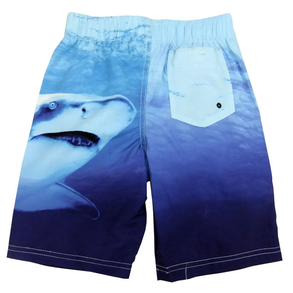 Летние пляжные Плавание ming шорты для мальчиков Повседневное короткие-Ниньо Ealstic Акула печати Плавание шорты для мальчиков шорты для мальчи