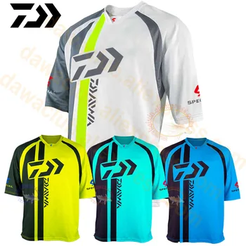

2019 Daiwa Quick Dry Breathable Anti-UV Fishing Shirt Outdoor Sport Clothing Women Running Hiking T-Shirt Fishing Clothes
