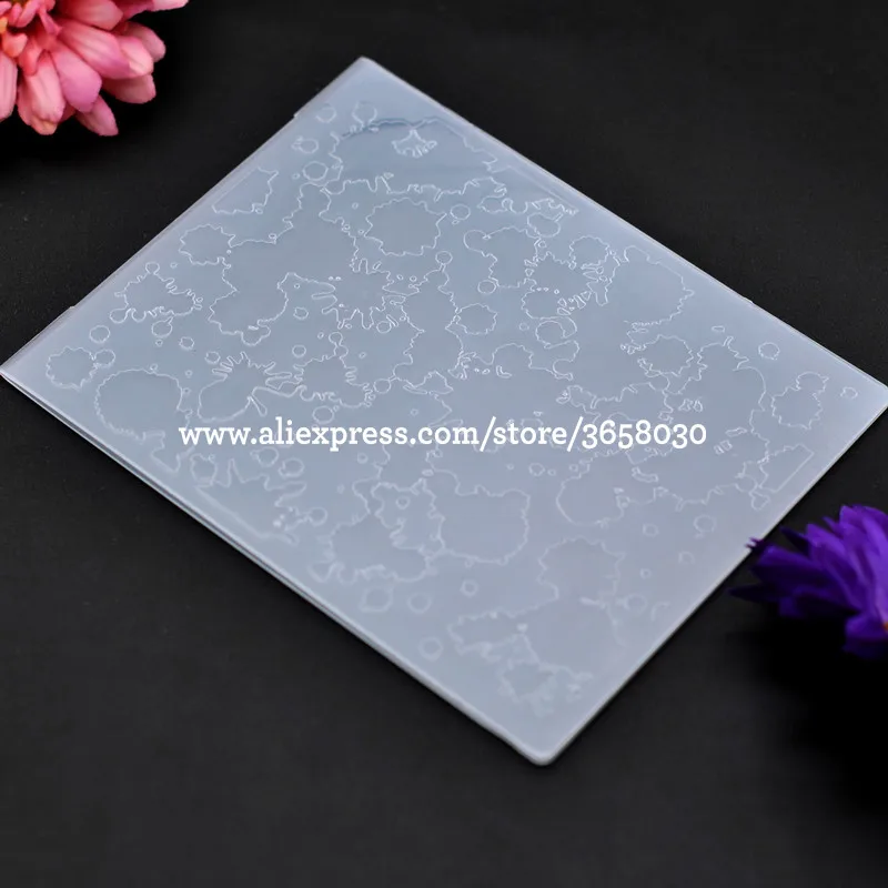 Ink Marks Plastic Embossing Folder For Scrapbook DIY Album Card Tool Template 12.1x15.3cm 8071038 | Дом и сад