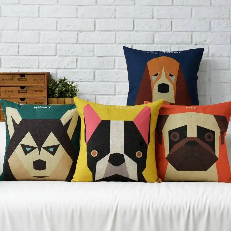 الإبداعية لطيف الكرتون الكلب وسادة وسادة الكتان القطن الكلب ل مكتب تزيين المنزل سائد أريكة الإبداعية لطيف الكرتون الكلب وسادة وسادة الكتان القطن الكلب ل مكتب تزيين المنزل سائد أريكة