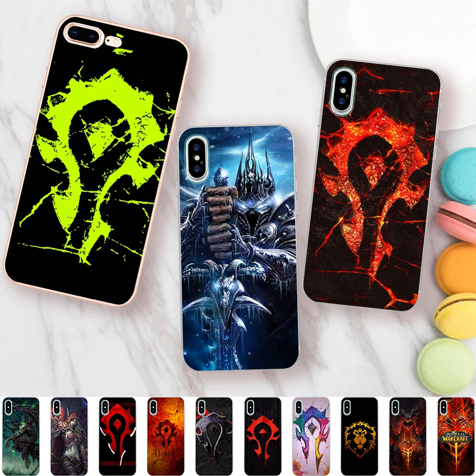 

Minason World Of Warcrafts Case Wows Horde Alliance for iPhone X 5 S 5S XR XS Max SE 6 6S 7 8 Plus Soft Silicone Phone Cases