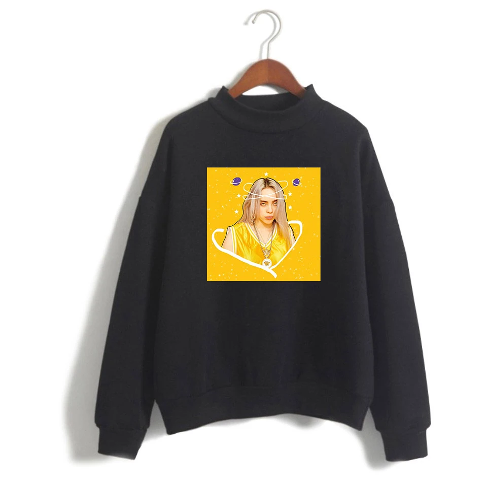 Осенняя Толстовка Billie Eilish монолитным толстовки свитшот с круглым вырезом для женщин мужчин пуловеры для Billie Eilish круглый средства ухода за