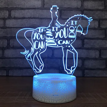 

Source Riding 3d Lights Led Bedroom Creative Night Lights Christmas decorations gift for baby room lights wholesale