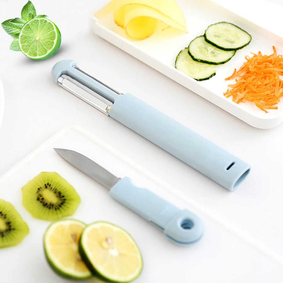 3 In 1 Multifunction Fruit Peelers with Stainless Steel Fruit Knife,Eco