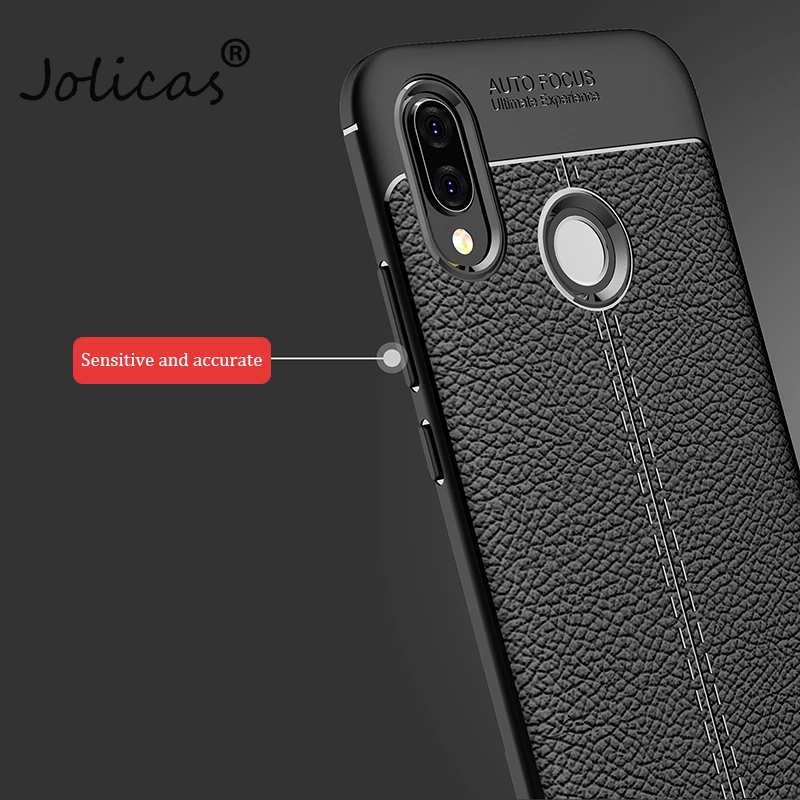 Роскошный углеродный волоконный чехол из ТПУ для huawei P20 Lite мягкий полный