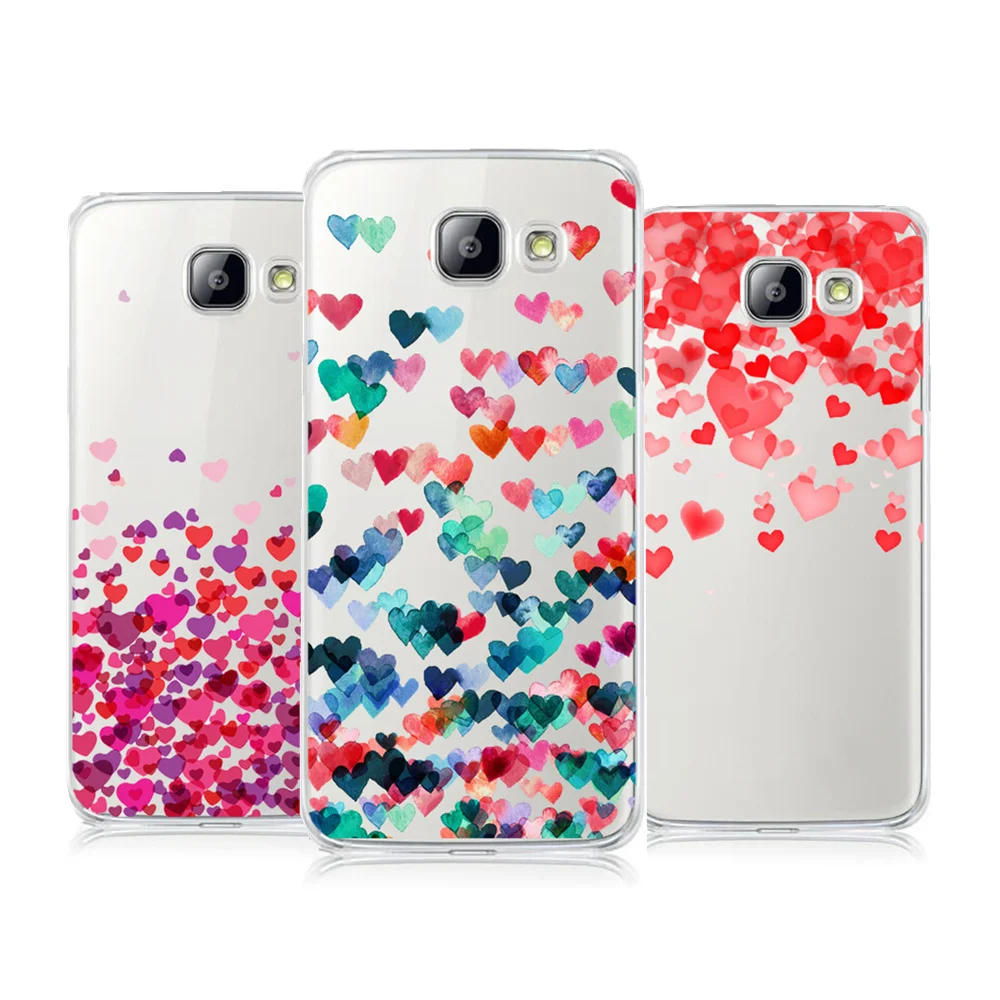 Newest Love Heart Flower Pattern Phone Cases For Samsung Galaxy A3 A5 A7 J1 J5 J7