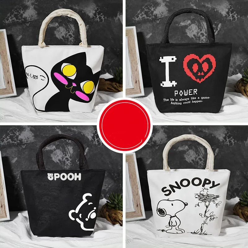 

18 Styles New Women Handbags Cartoon Mickey Bags Canvas Girls Shoulder Bag Tote KT Shopping Bag 2019 Bolsas Feminina