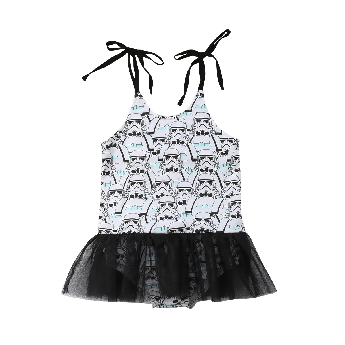 

Baby Kids Girls Star Wars Outfit Dress Set Straps Princess Dress Romper Sleeveless Sunsuit