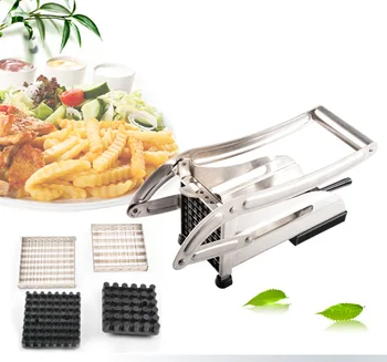 

New upgrade Stainless steel potato cutter machine Home Fry Fries Potato chipper slicer maker +2 blades kitchen accessories