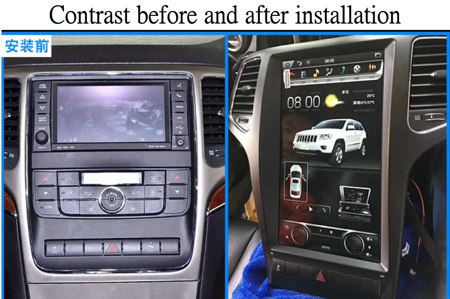 Cheap LiisLee Car Multimedia For Jeep Grand Cherokee WK2 2009~2013 NAVI 2G RAM GPS WIFI Audio Radio Navigation MAP 13.6 inch 13