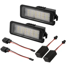2Pcs 12V LED Number License Plate Light Lamps for VW GOLF 4 5 6 7 Polo