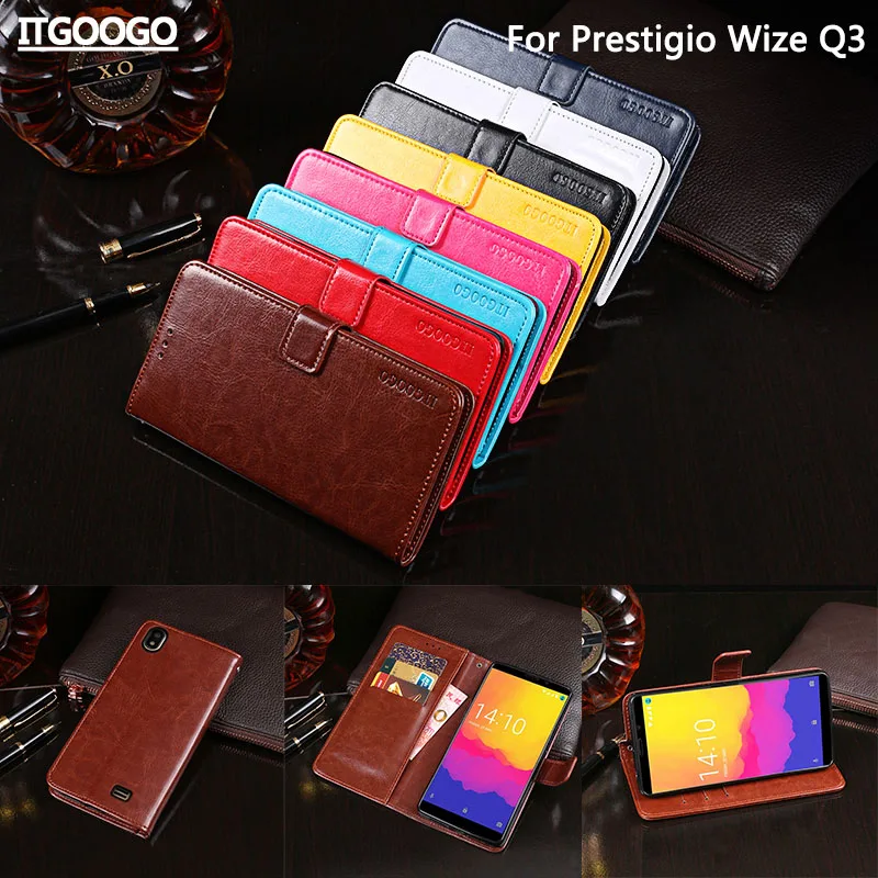 

For Prestigio Wize Q3 Case Cover Luxury Leather Flip Case For Prestigio Wize Q3 Phone Case Back Cover Wallet Case