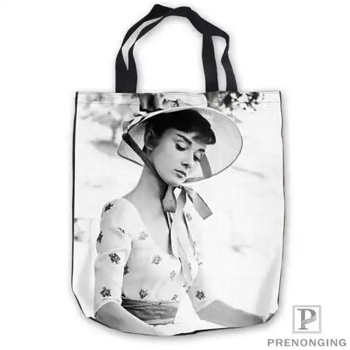 Изготовленная на заказ холщовая Audrey Hepburn 02 сумка для покупок через плечо
