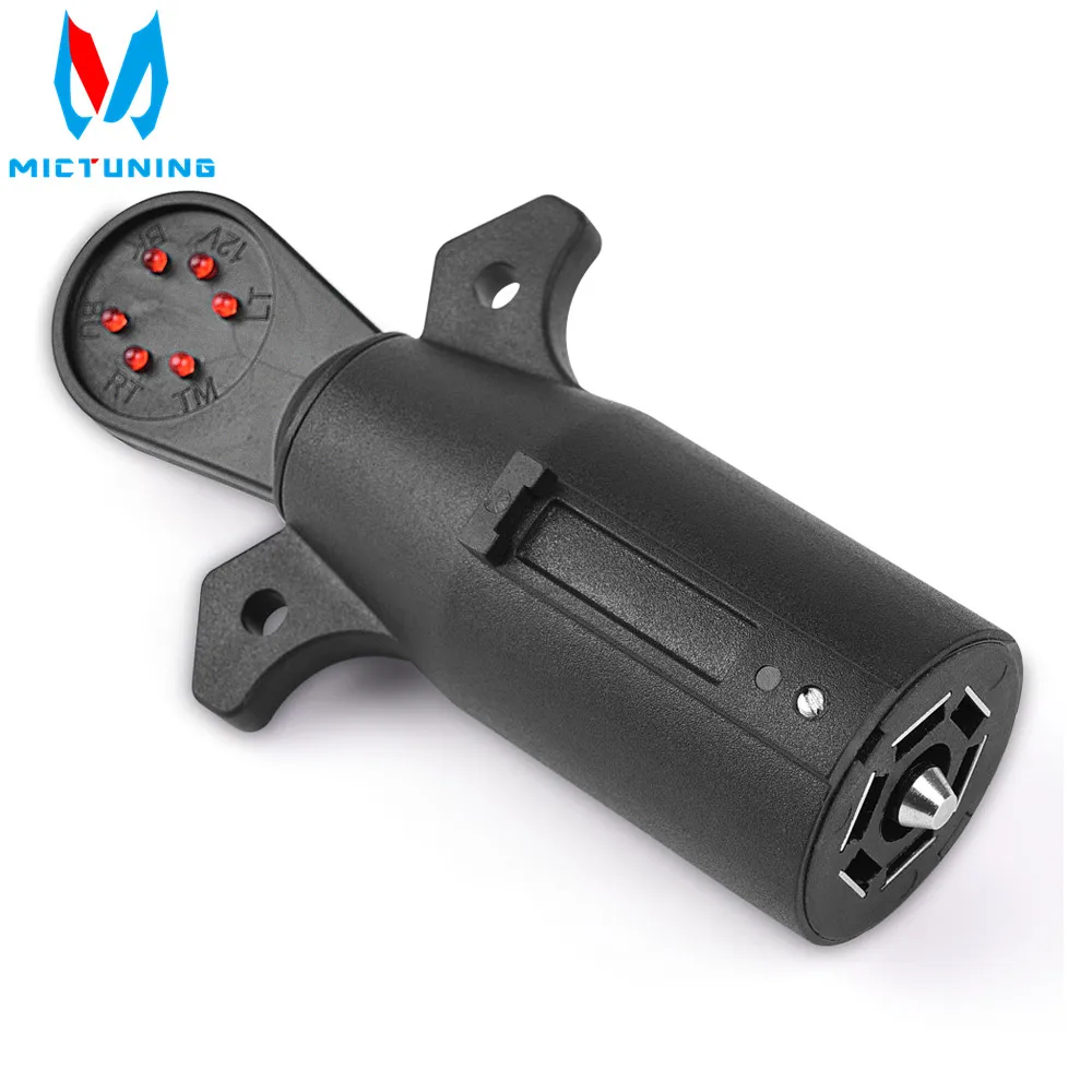

Trailer Connector Tester 7-Way Blade Trailer Connector Tester Light Wiring Circuit Tester with 6 Function LED Indicators