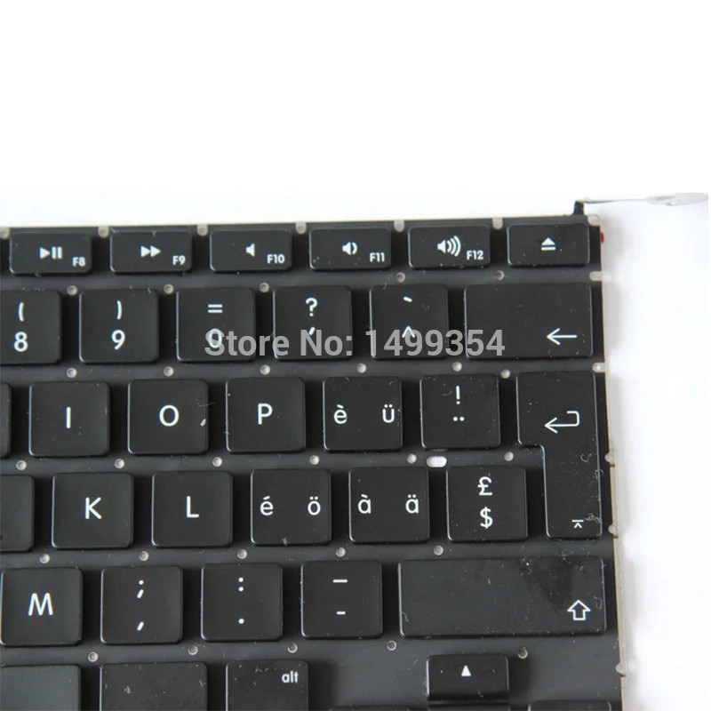 A1278 Швейцарский швейцарская клавиатура для Apple Macbook Pro 13 ''A1278 Швейцарский клавиатура Стандартный 2009-2012