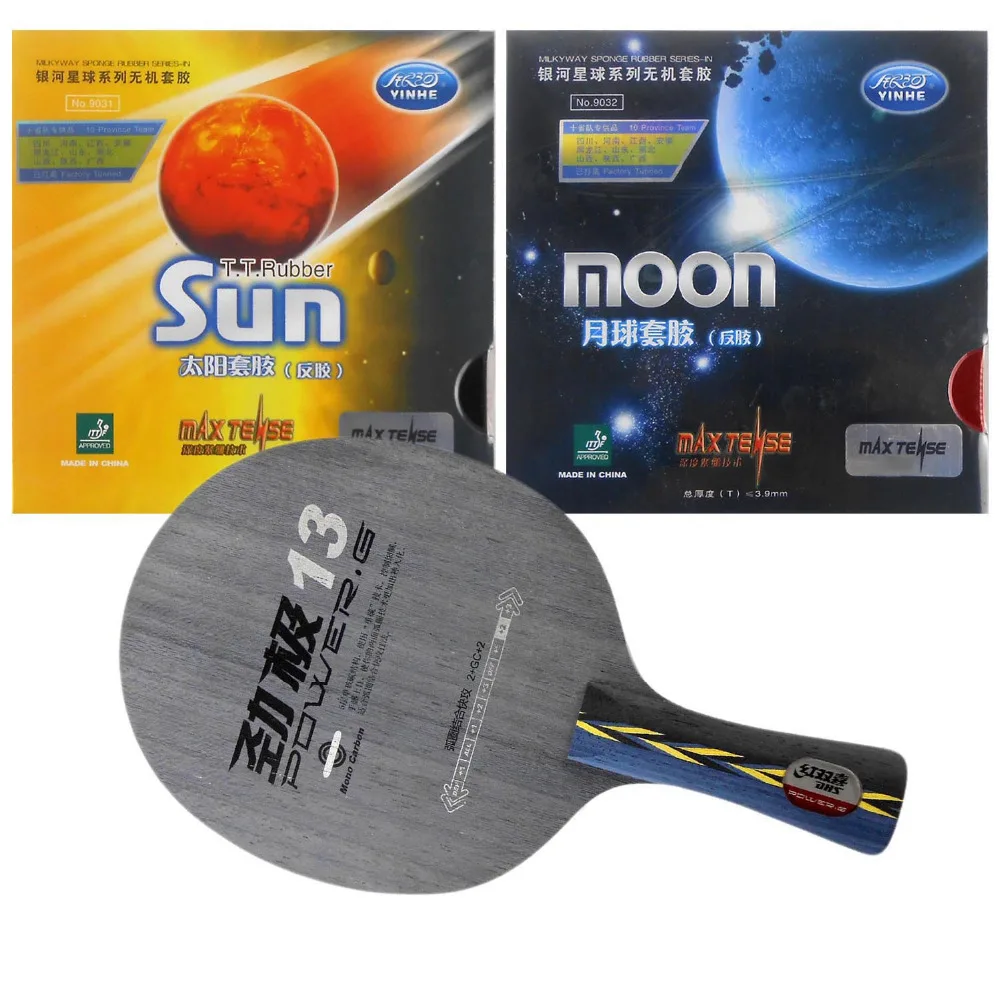 

DHS POWER.G13 PG13 PG.13 PG 13 with Galaxy YINHE Sun and Moon Factory Tuned Shakehandlong handle FL