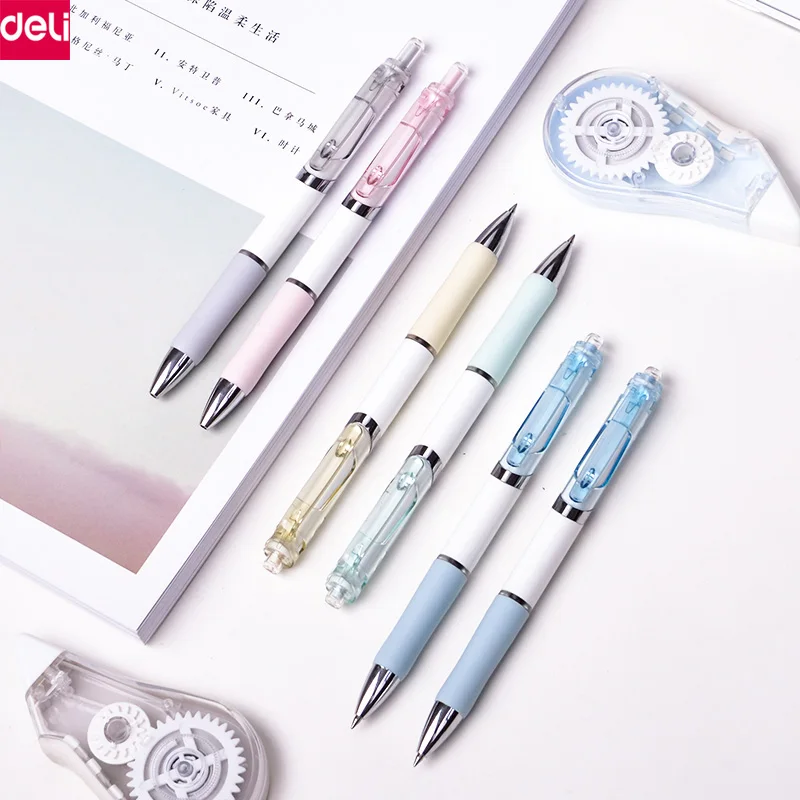 

Deli 2pcs Gel Pen 0.5mm Cute Kawaii Candy Color Gel Pens Promotional Pen Gift Office Stationery School Supplies