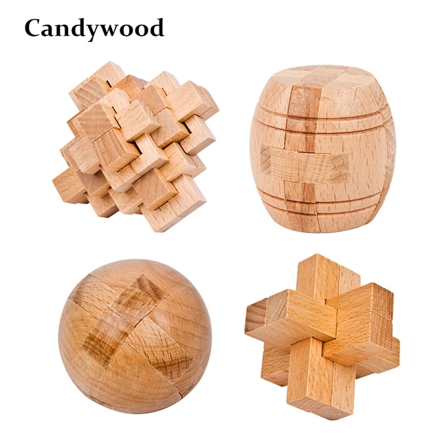 Aliexpress.com : Buy 4pcs/lot Beech Wood 3D Puzzle Eco friendly Wooden Jigsaw Puzzles Brain 
