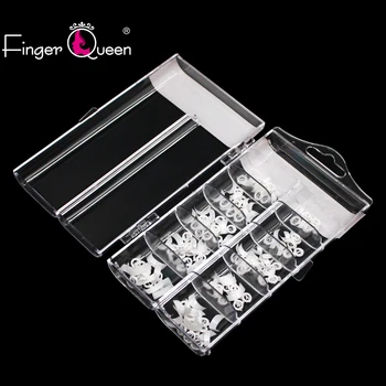 

FingerQueen 100PCS Glue Ballerina Half Nail Tips Natural/Clear Coffin False Nails ABS Artificial DIY False Fake UV Gel Nail Art